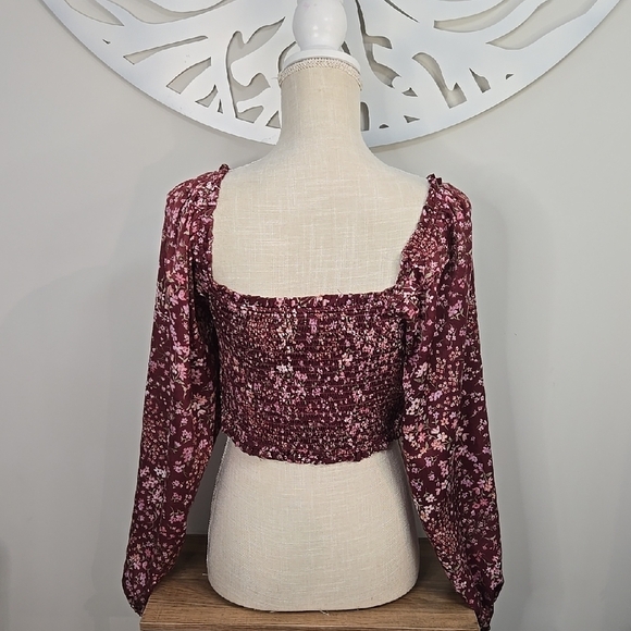 Floral Smock Ballon Smock Top NWT - Picture 3 of 4